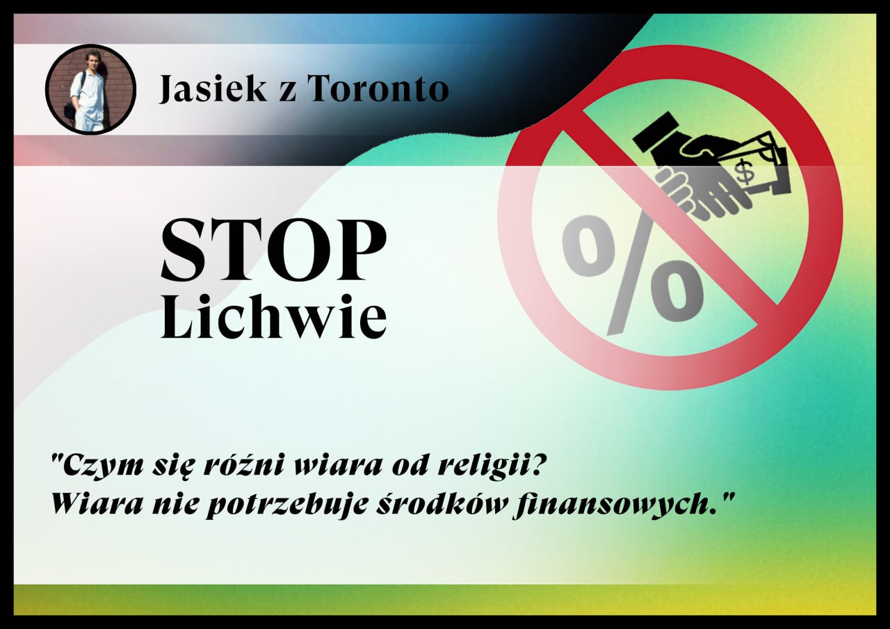 STOP Lichwie - Czym się różni wiara od religii?